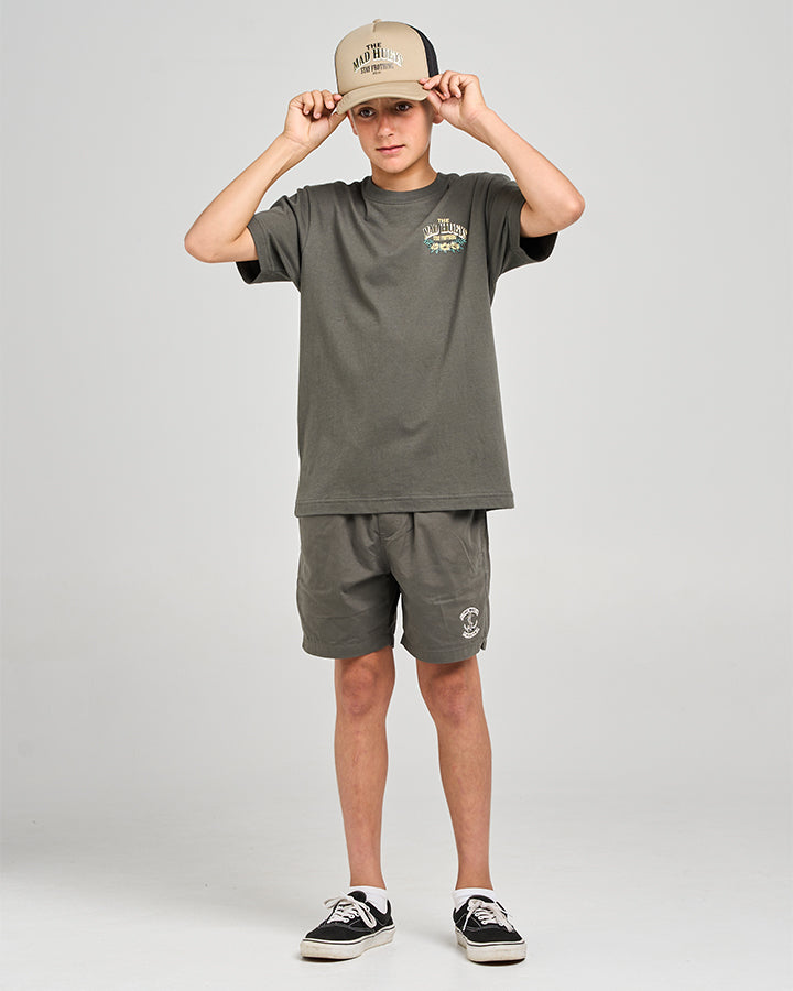Mad Hueys Stay Frothing Tee Charcoal