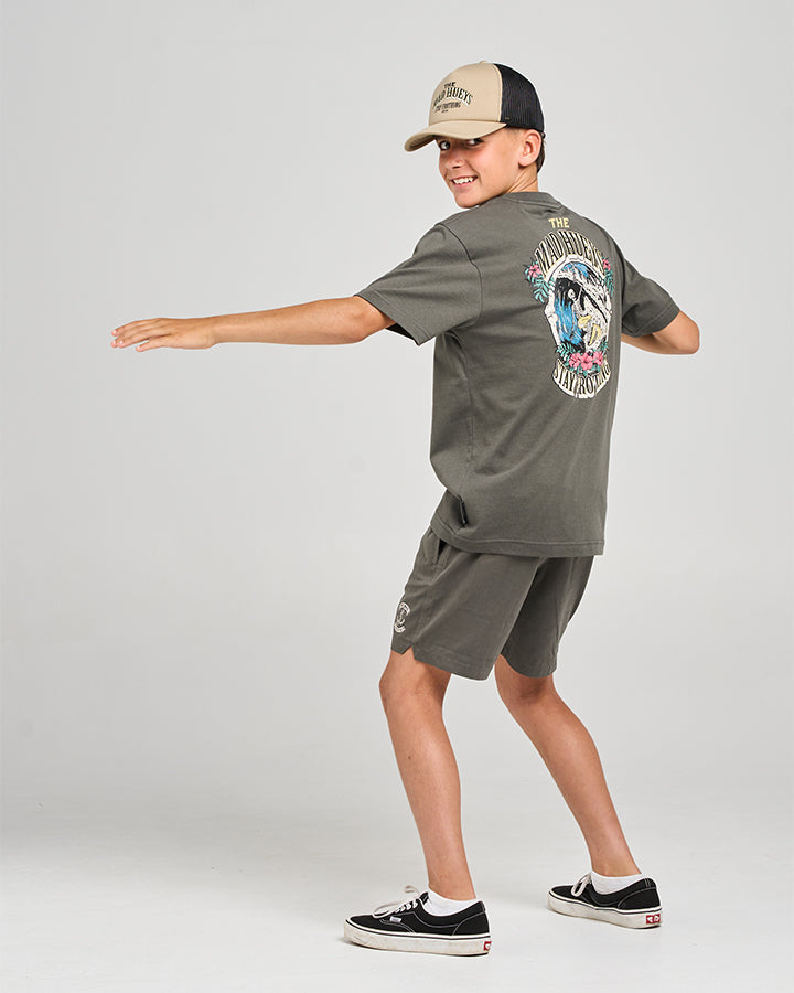 Mad Hueys Stay Frothing Tee Charcoal