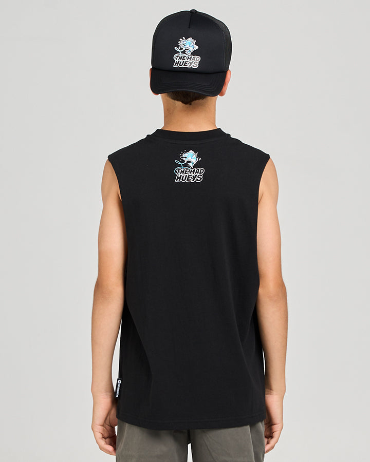Mad Hueys Great Bite Shark Muscle Tee Black