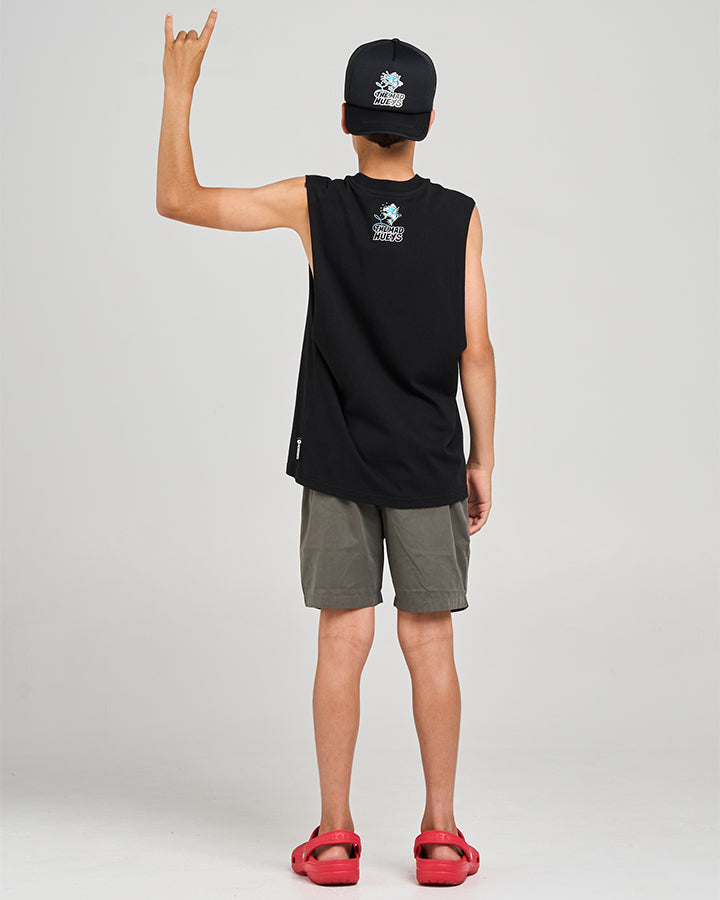 Mad Hueys Great Bite Shark Muscle Tee Black