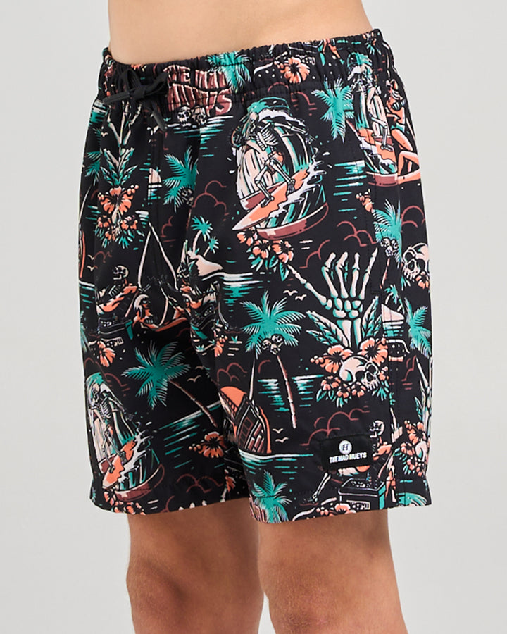 Mad Hueys She'll Be Right Volley Short Black