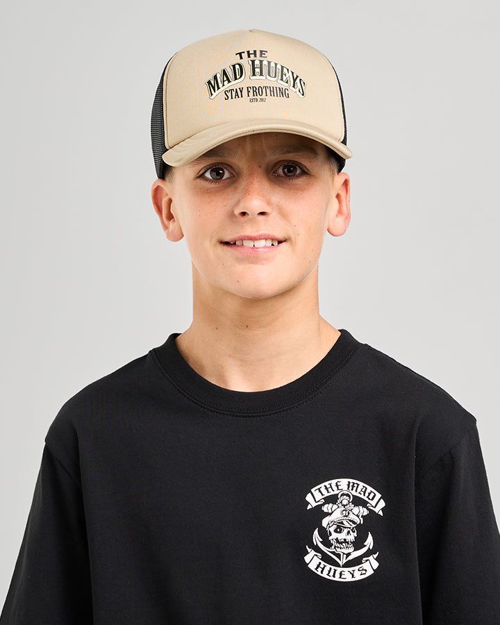 Mad Hueys Stay Frothin Foam Trucker Cap Tan