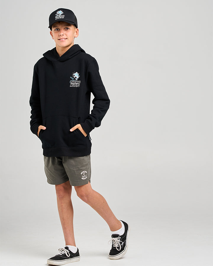 Mad Hueys Great Bite Shark Hooded Pullover Black