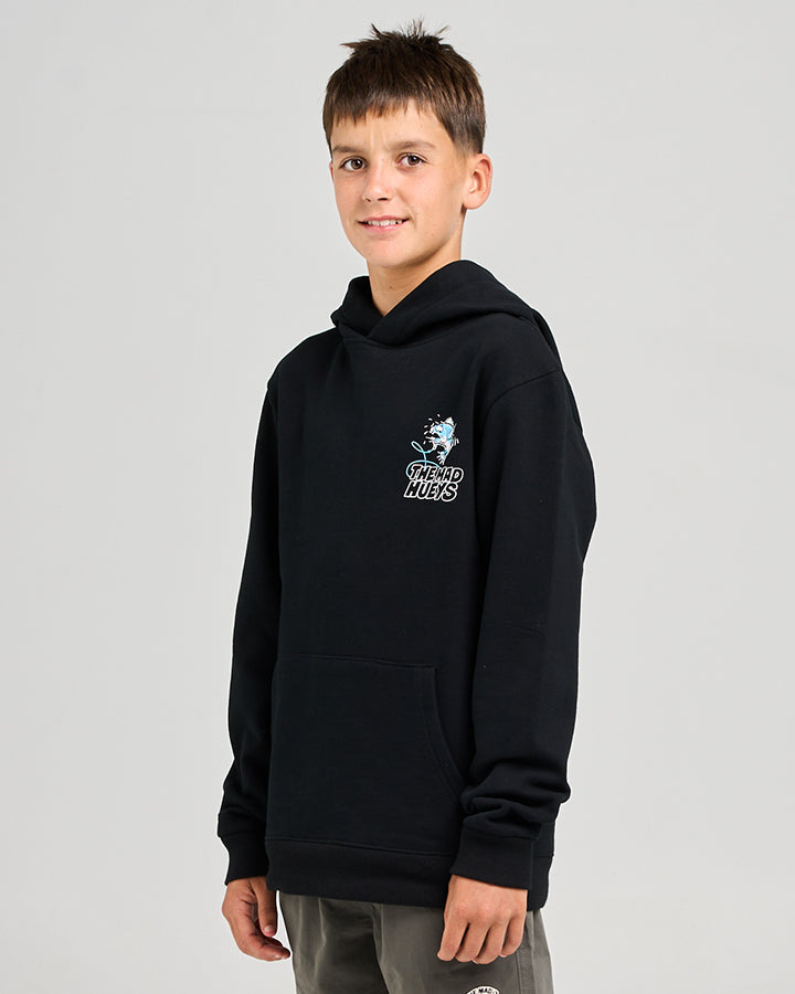 Mad Hueys Great Bite Shark Hooded Pullover Black