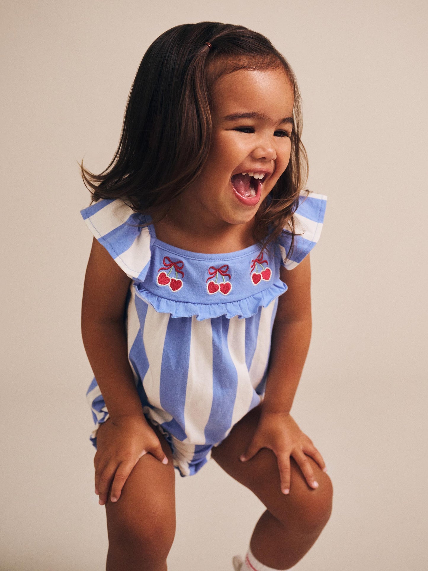 Huxbaby Seaside Cherry Stripe Playsuit