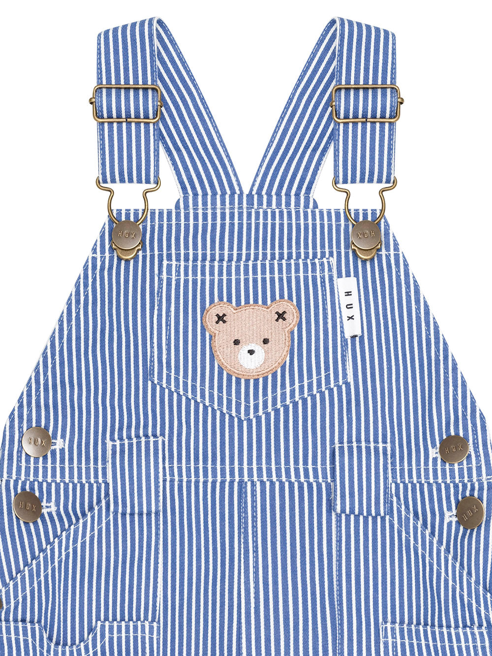 Huxbaby Cobalt Stripe Carpenter Shortall | Overall