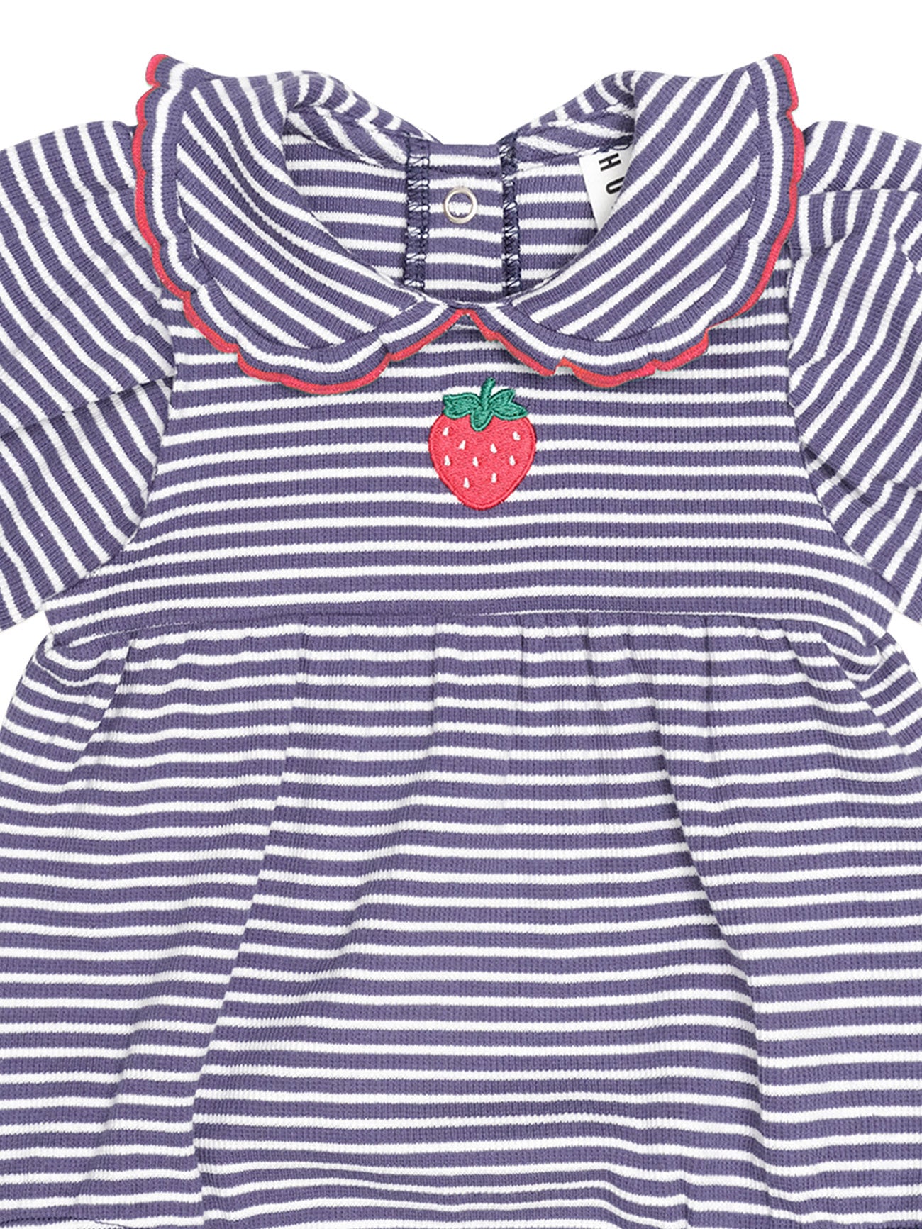 Huxbaby Ink Stripe Rib Collar Romper