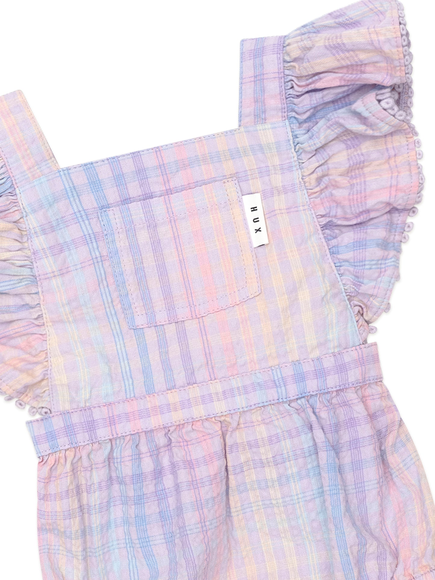 Huxbaby Rainbow Check Frill Playsuit