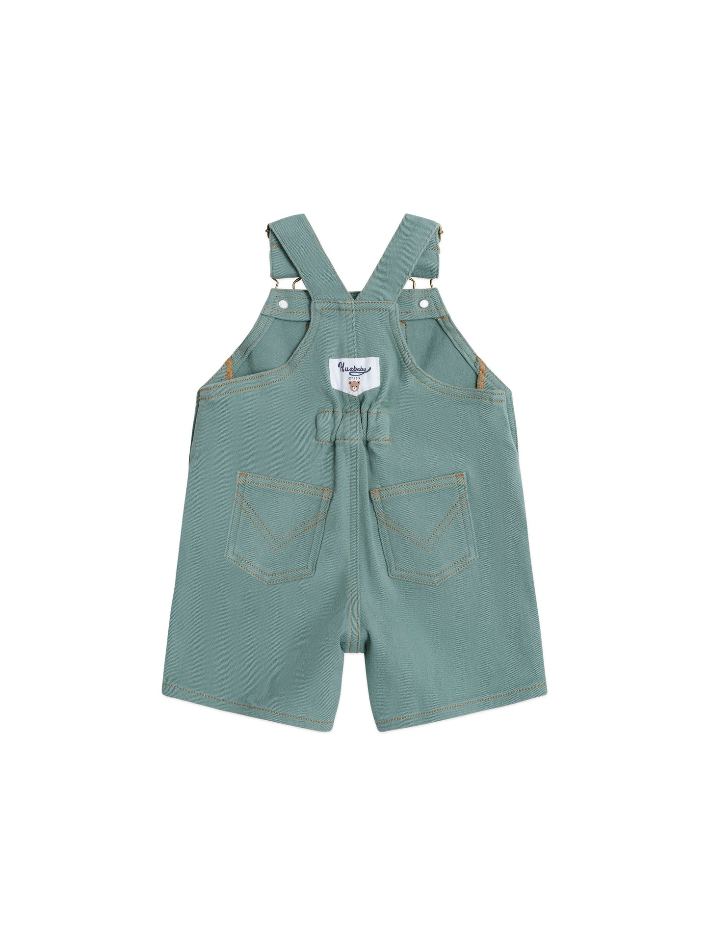 Huxbaby Denim Short Overall Green