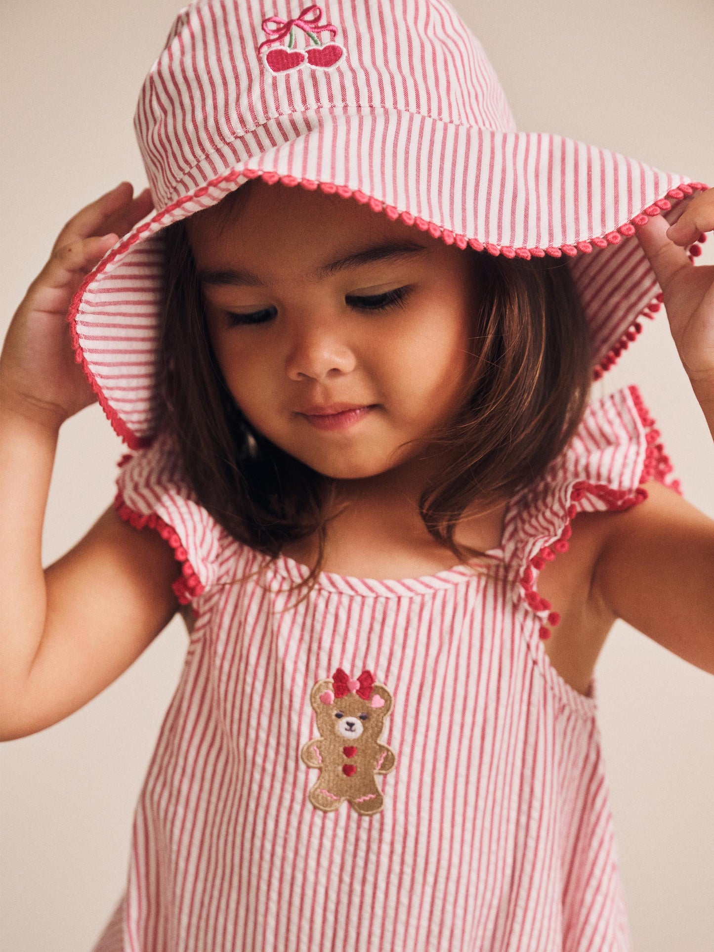 Huxbaby Frilly Sunhat Cherry Pie Stripe