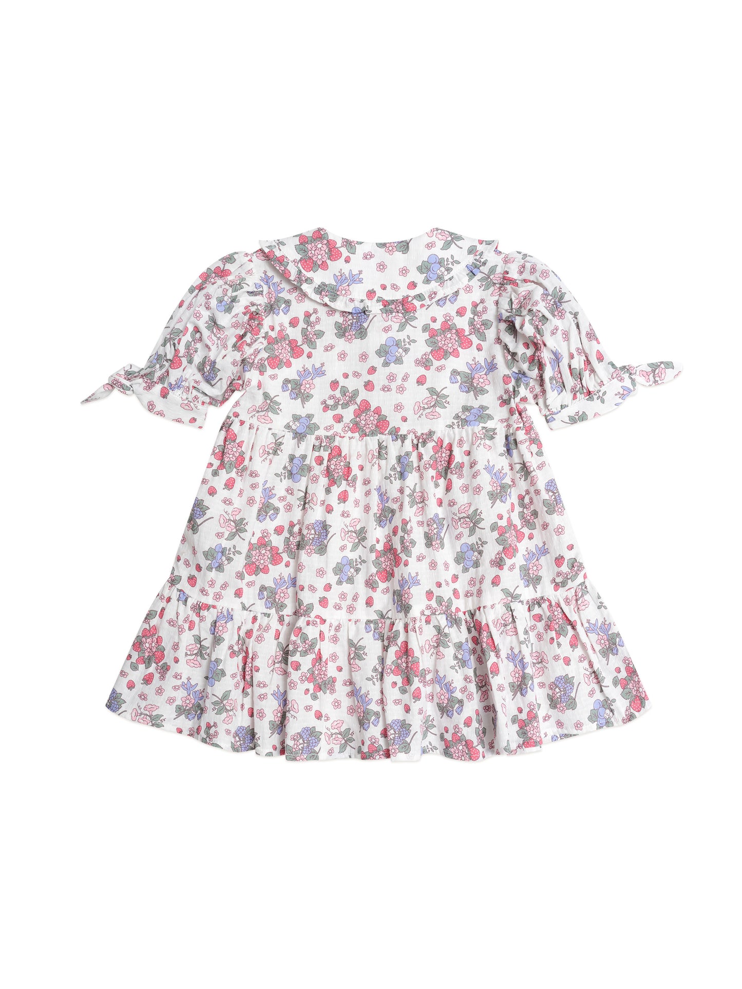 Huxbaby Stawberry Garden Tiered Smock Dress