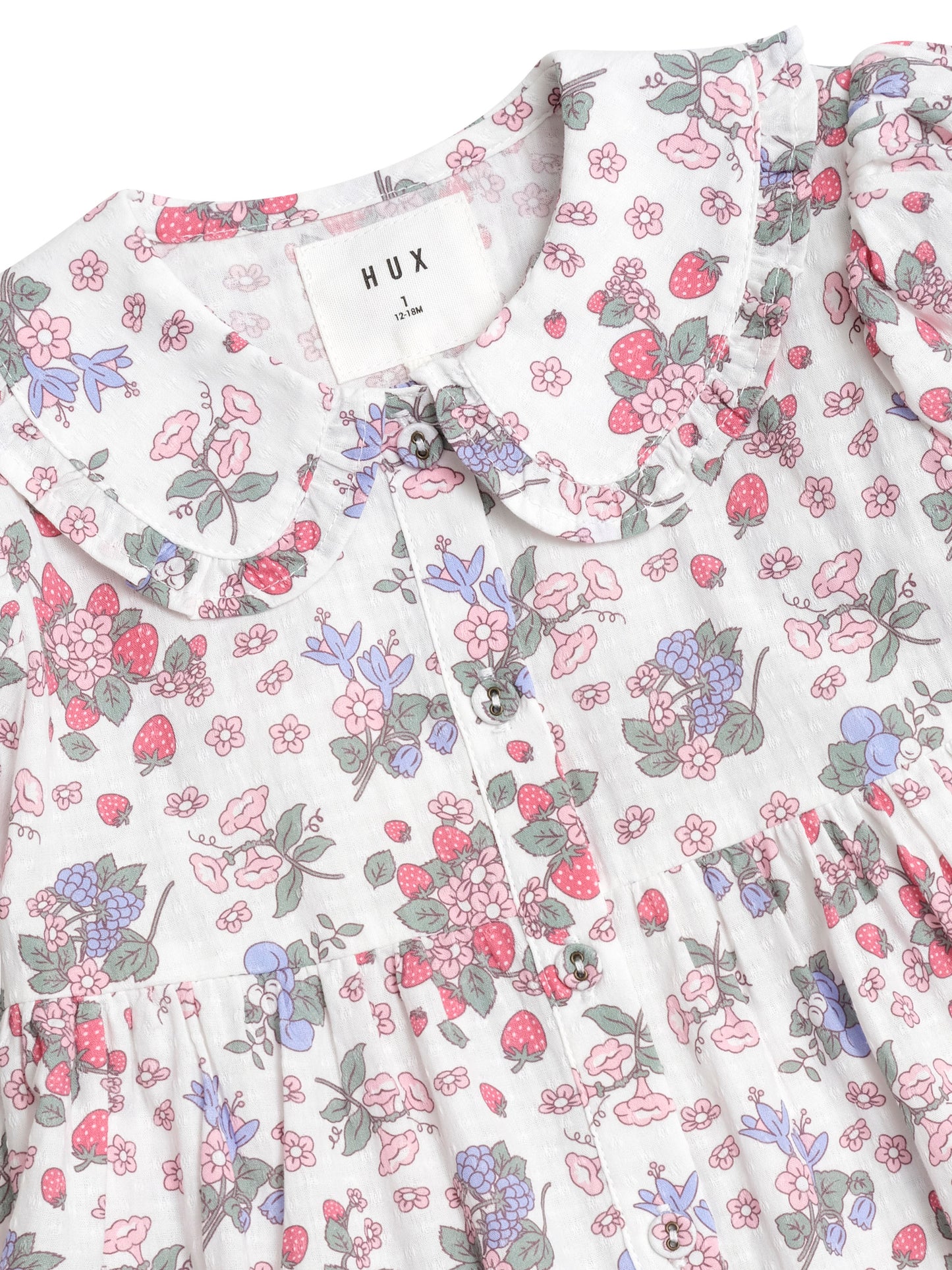 Huxbaby Stawberry Garden Tiered Smock Dress