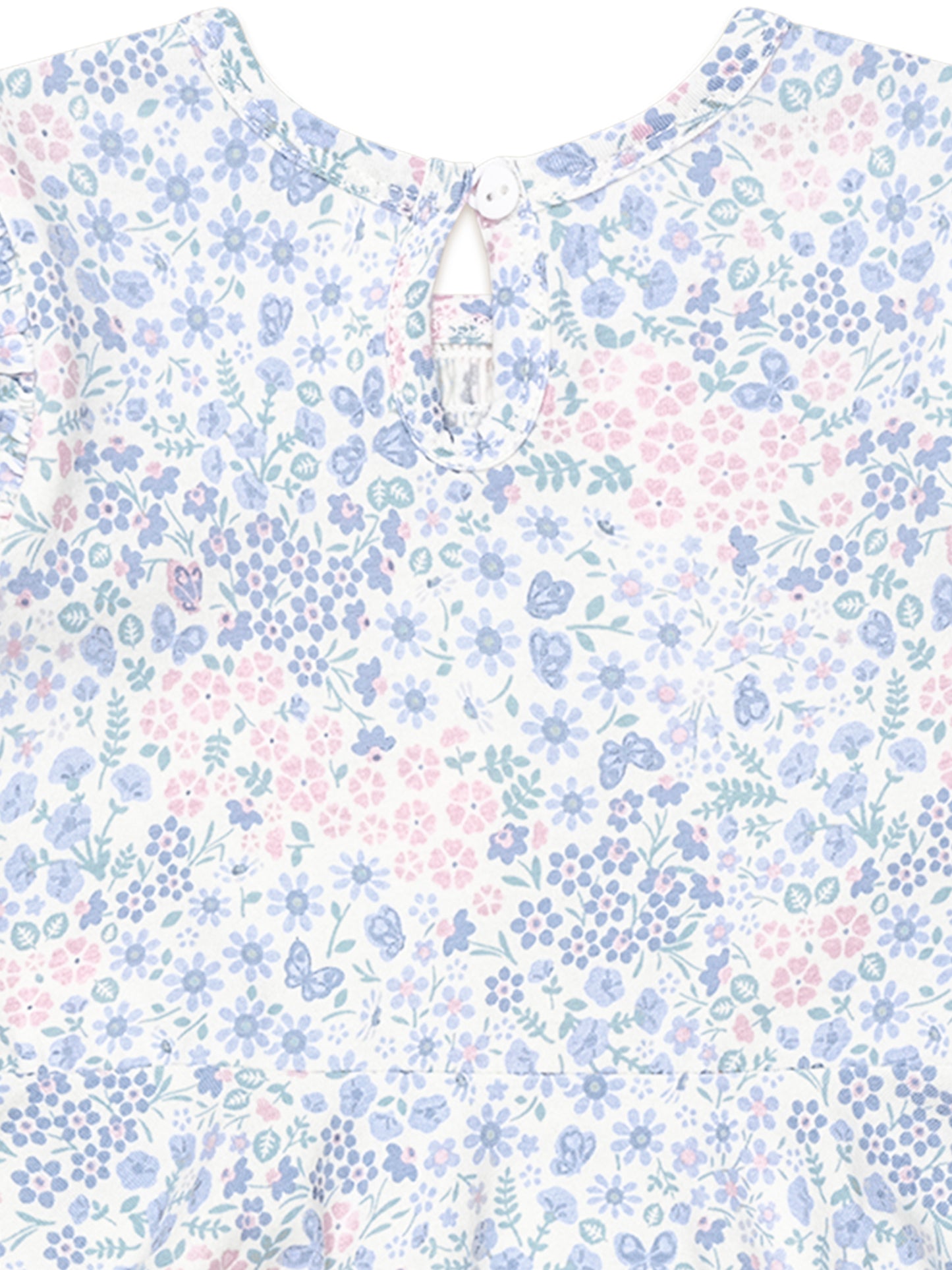Huxbaby Flower Garden Shirred Long Sleeve Dress