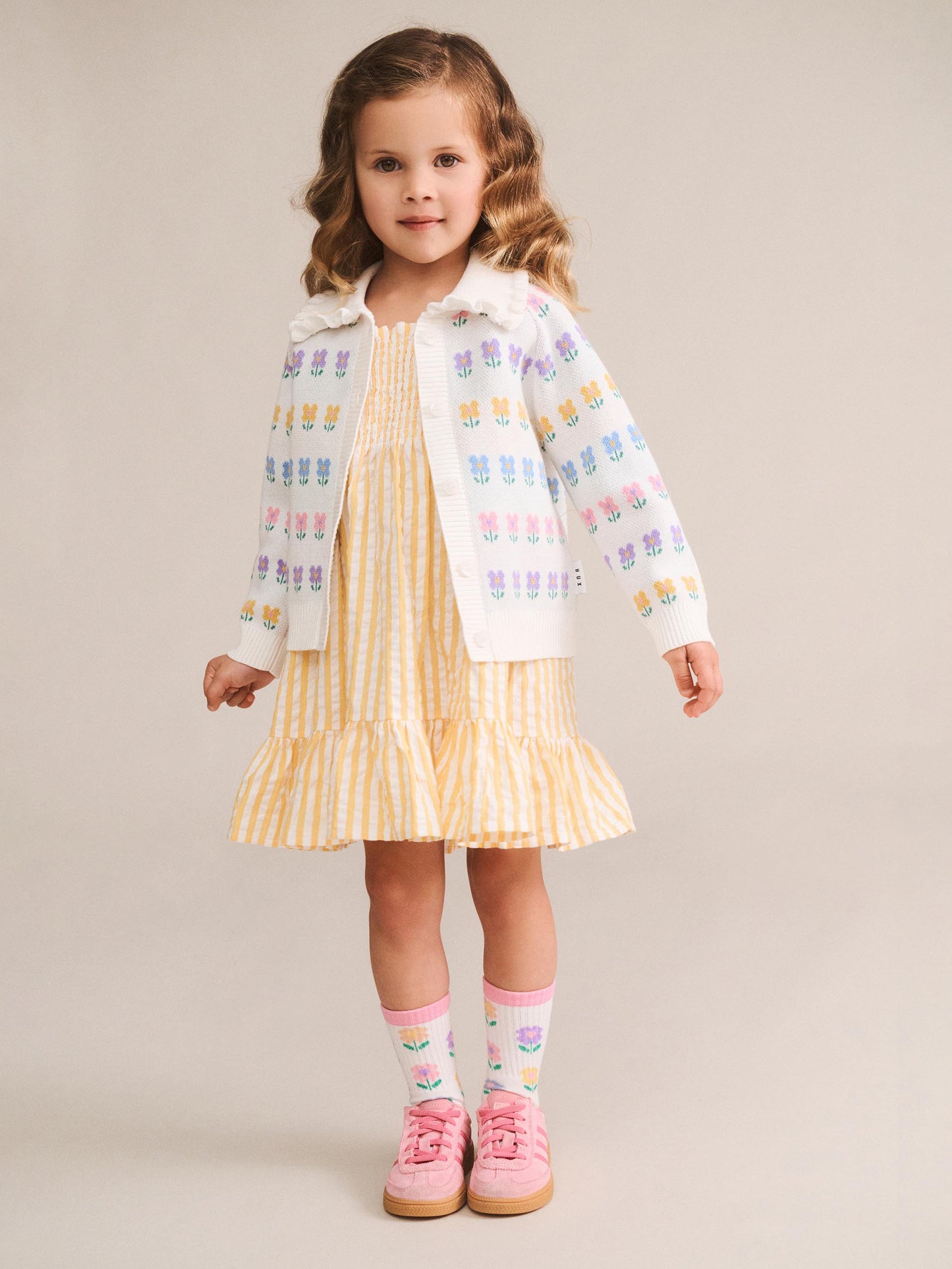 Huxbaby Flower Fields Collar Cardi