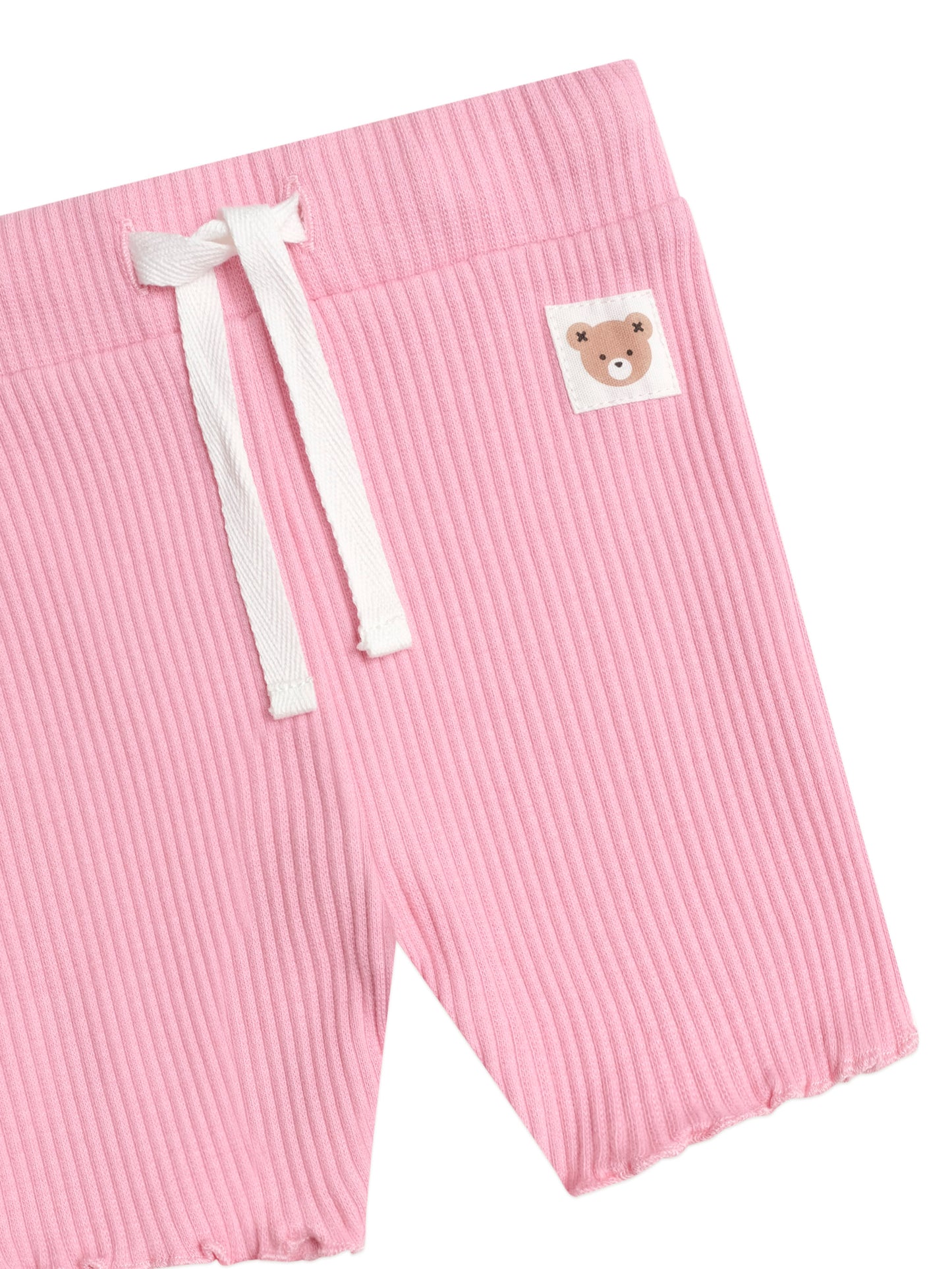 Huxbaby Pink Rib Bike Shortie