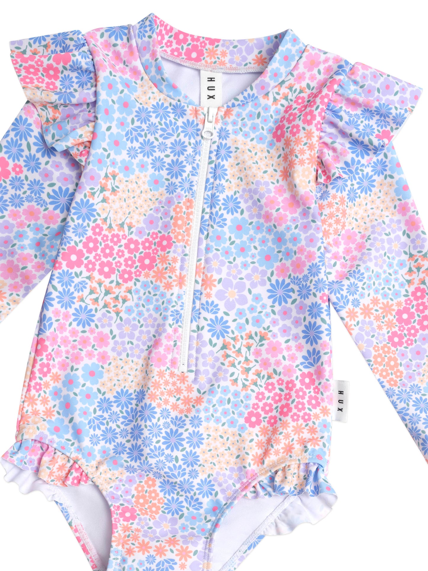 Huxbaby Frill Swimsuit Floral Bloom