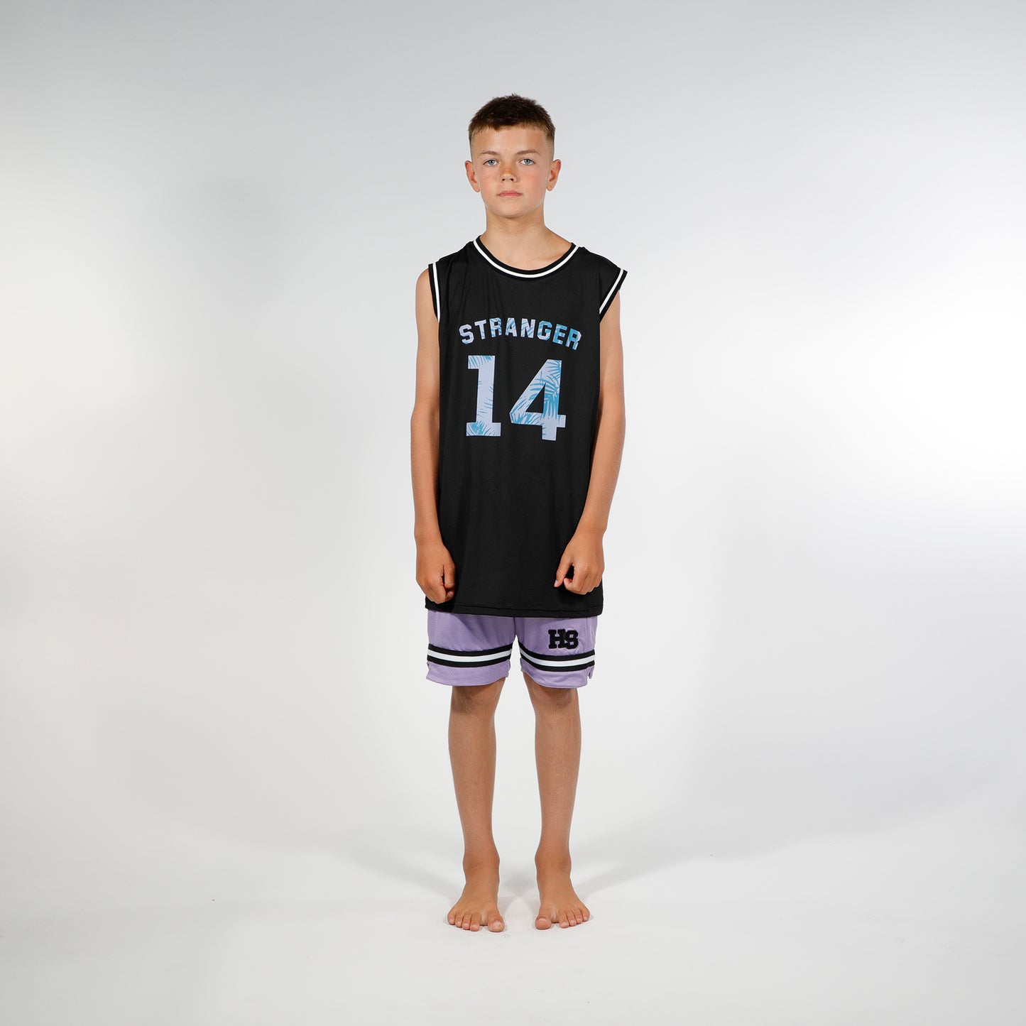 Hello Stranger Baller Muscle Tee Black Purple