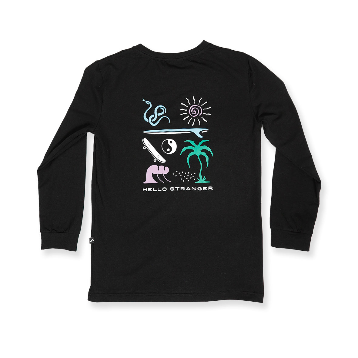 Hello Stranger Explorer Long Sleeve Tee Black