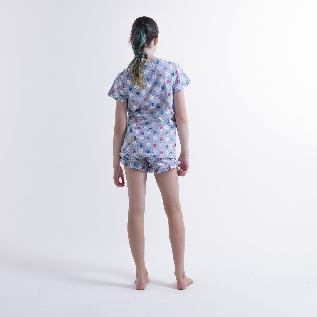 Hello Stranger Summer PJs White Marle Floral