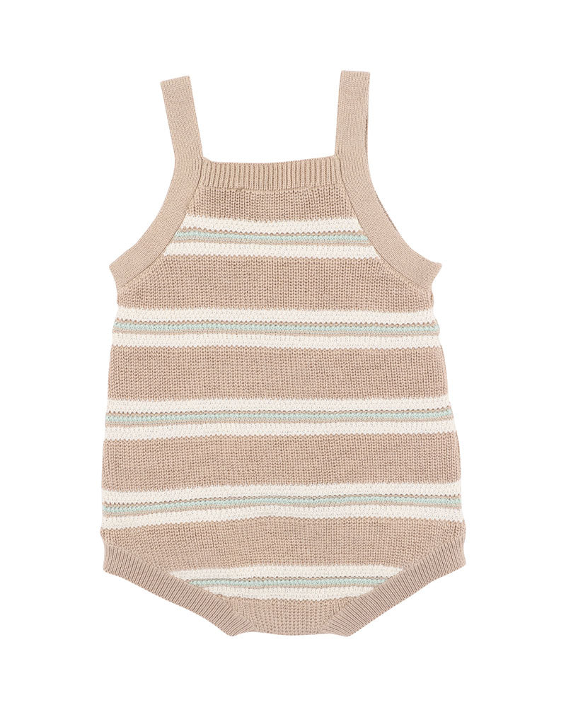 Minihaha Wildlings Stripe Knitted Bodysuit Neutral