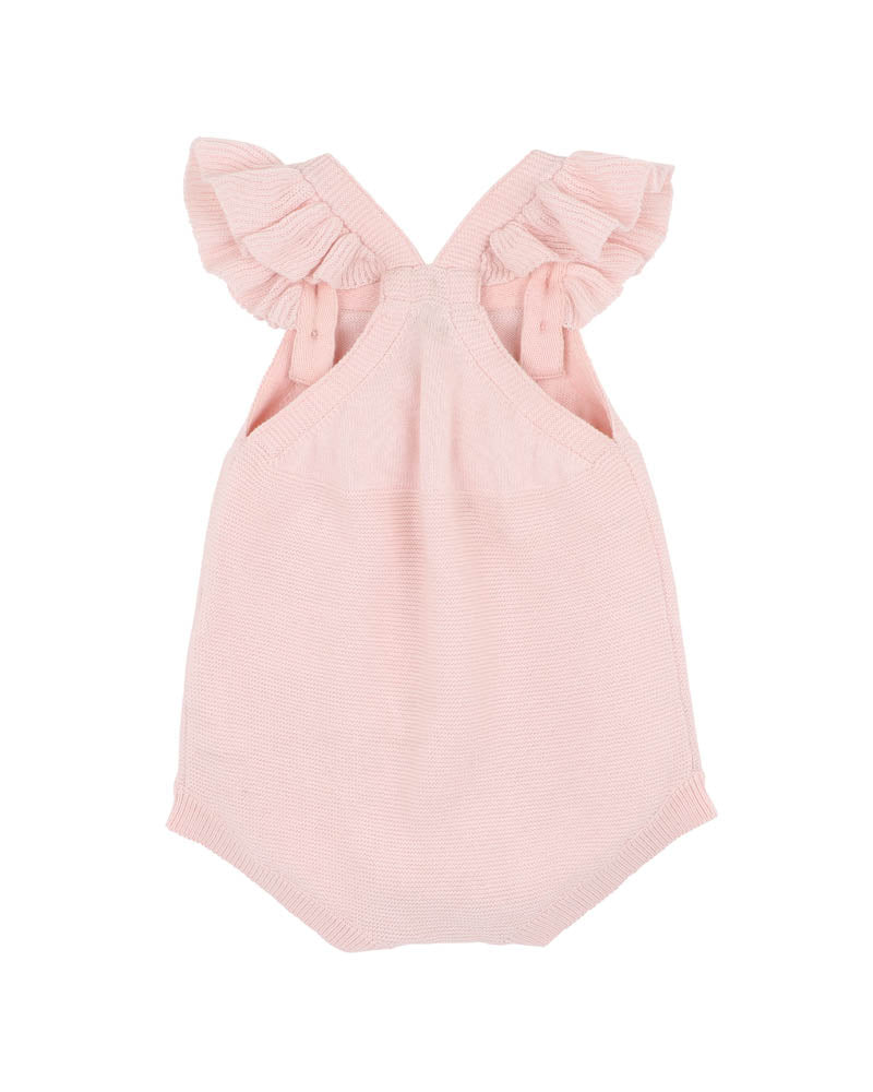 Minihaha Madelyn Hand Embroderie Organic Knitted Bodysuit Pale Pink