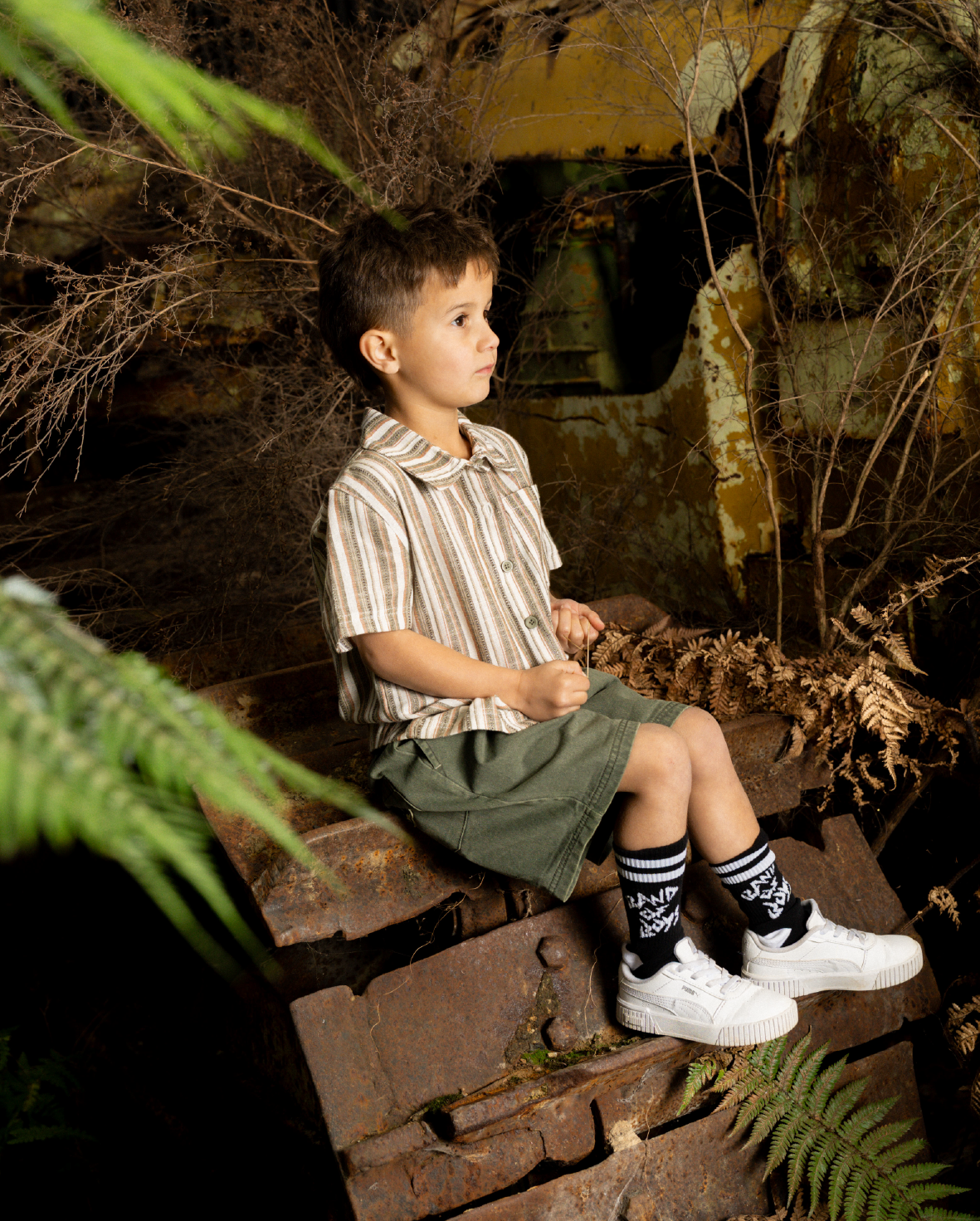 Band of Boys Khaki Woven Shorts