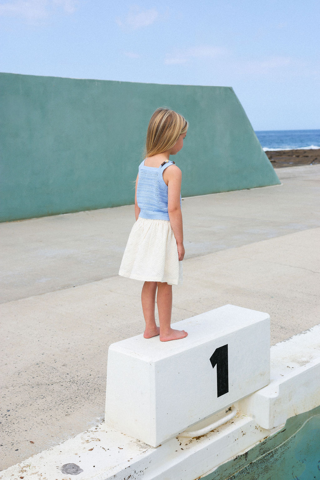 Grown Embroidered Ziggy Skirt Cream