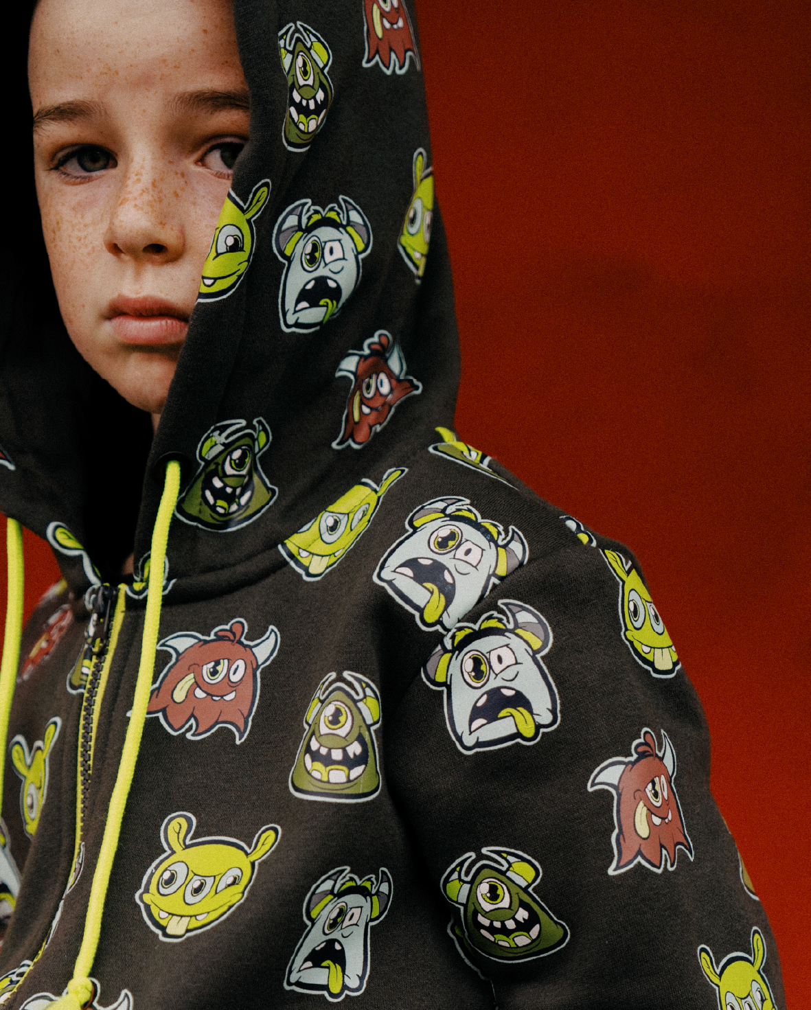 Band of Boys Monster Repeat Zip Hood