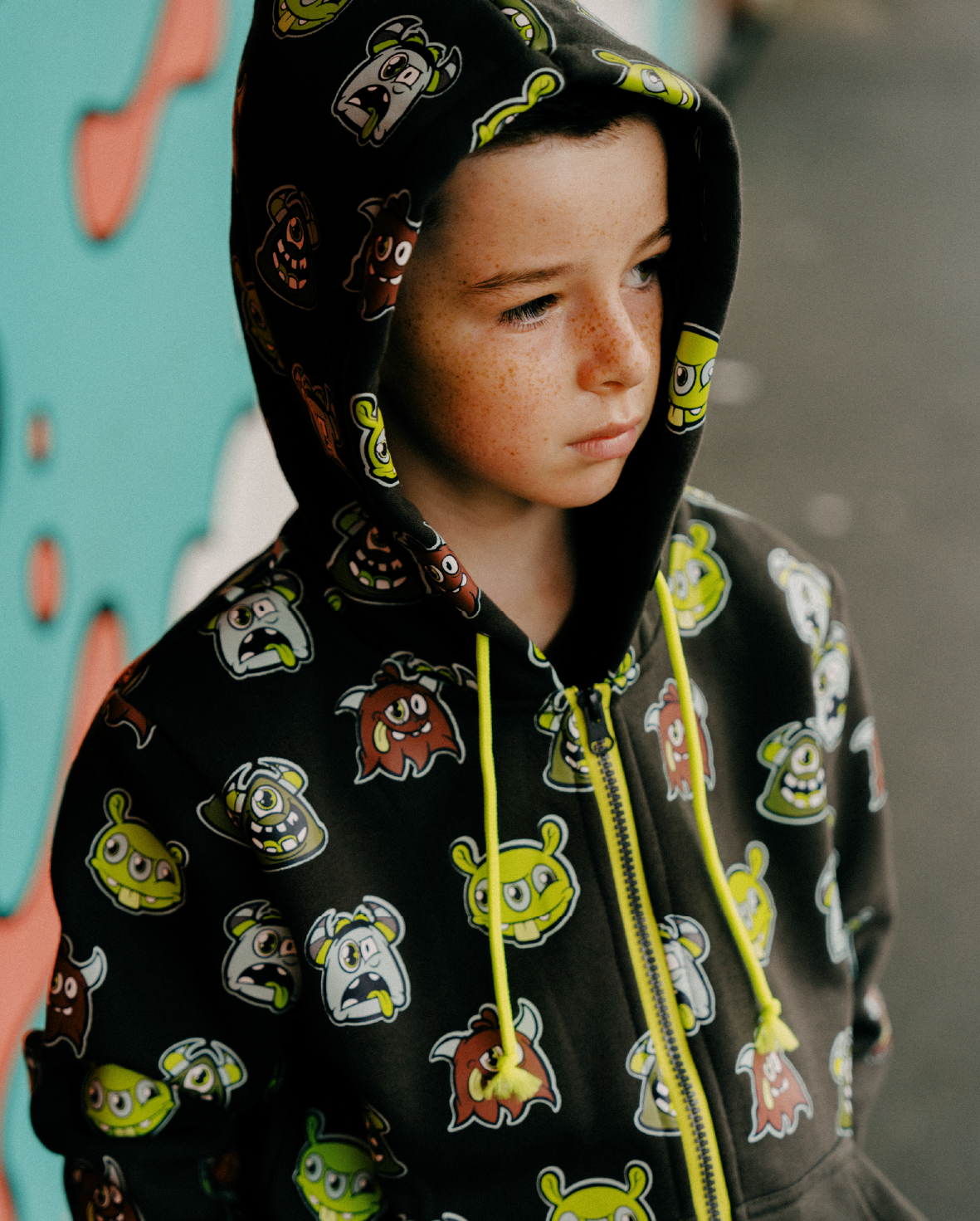 Band of Boys Monster Repeat Zip Hood