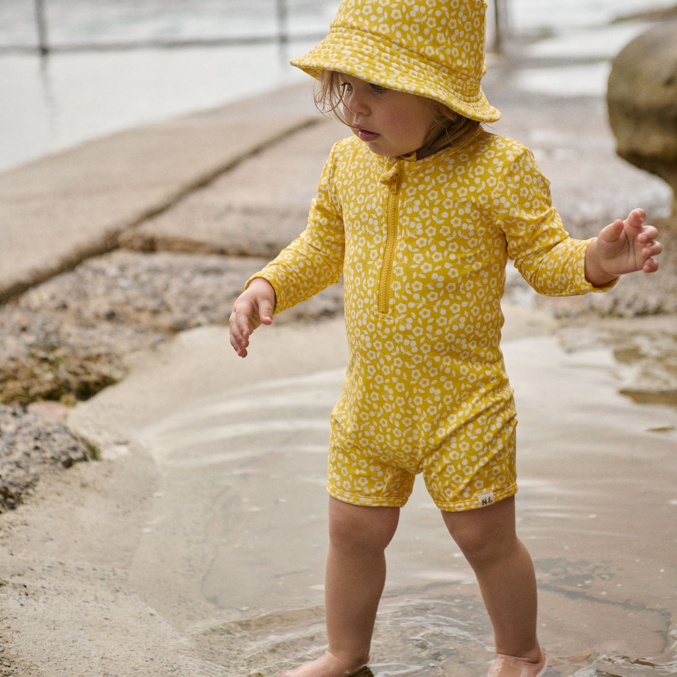 Nature Baby Splash Sunhat Kitchen Garden Freesia Print