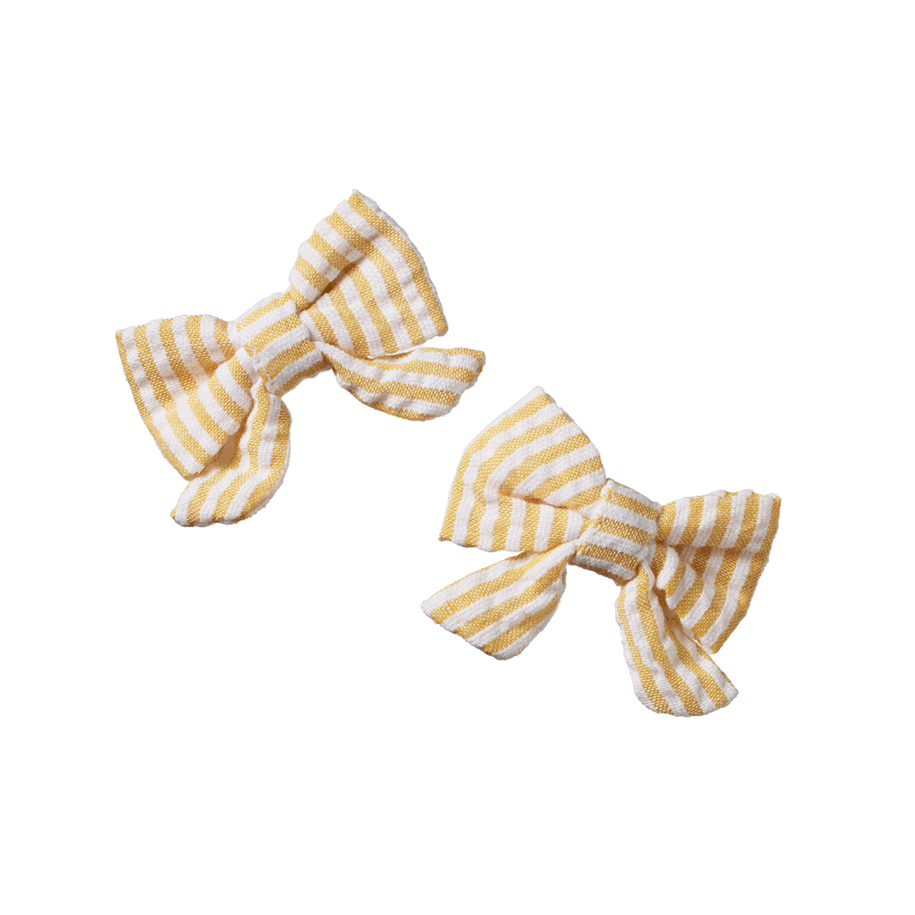 Nature Baby Small Bow Hair Clips Golden Stripe 2pack