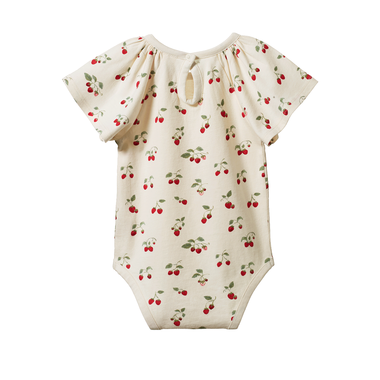 Nature Baby Faye Bodysuit Strawberry Blush Print