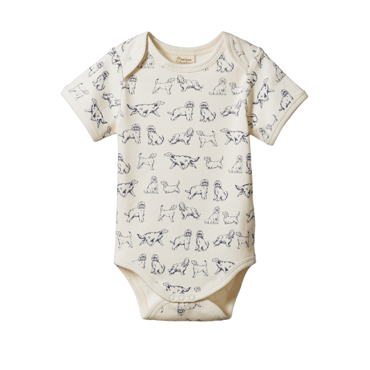 Nature Baby Short Sleeve Bodysuit Dog Days  Print