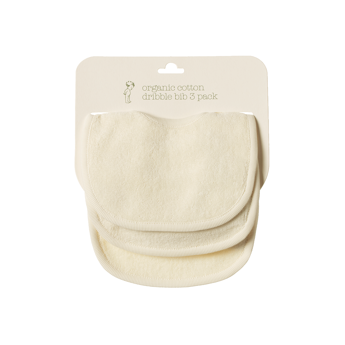 Nature Baby Dribble Bibs 3 Pack Natural