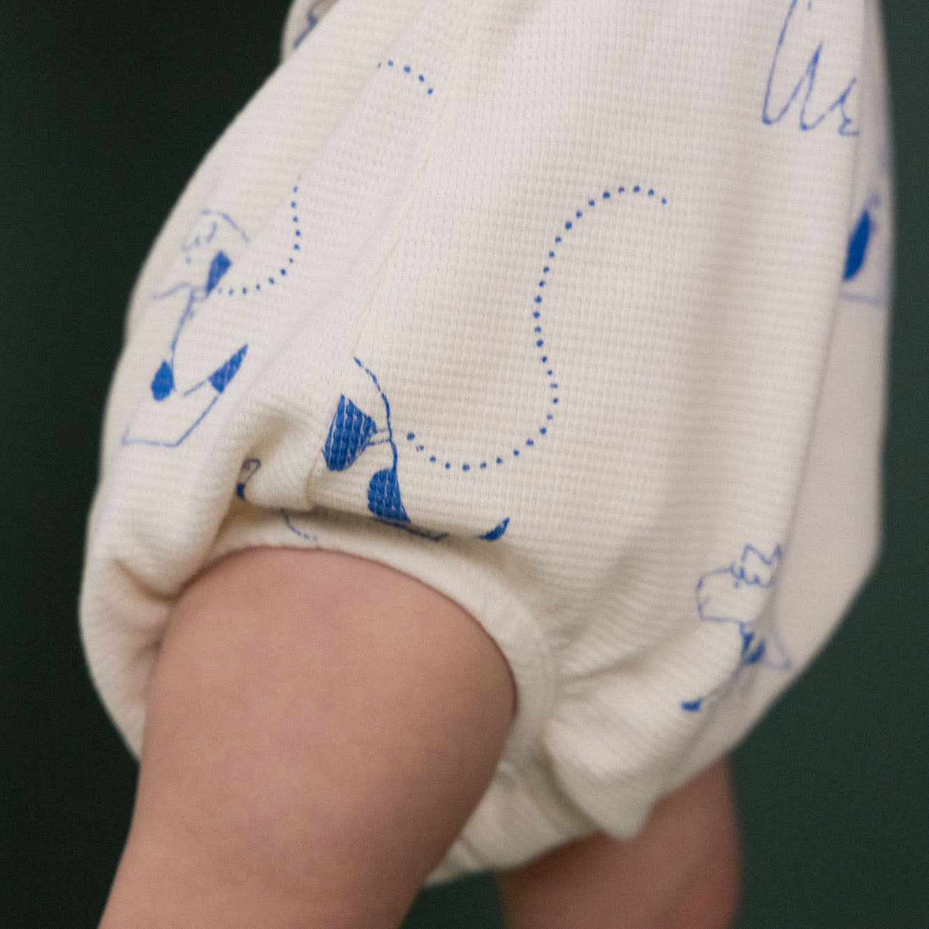 Nature Baby Juno Romper Waffle Dog Walk Print