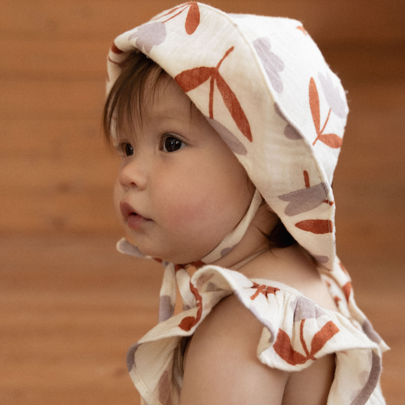 Nature Baby Muslin Sunhat Fleurette Print