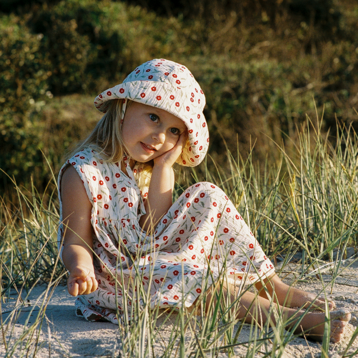 Nature Baby Muslin Sunhat Joiette Print
