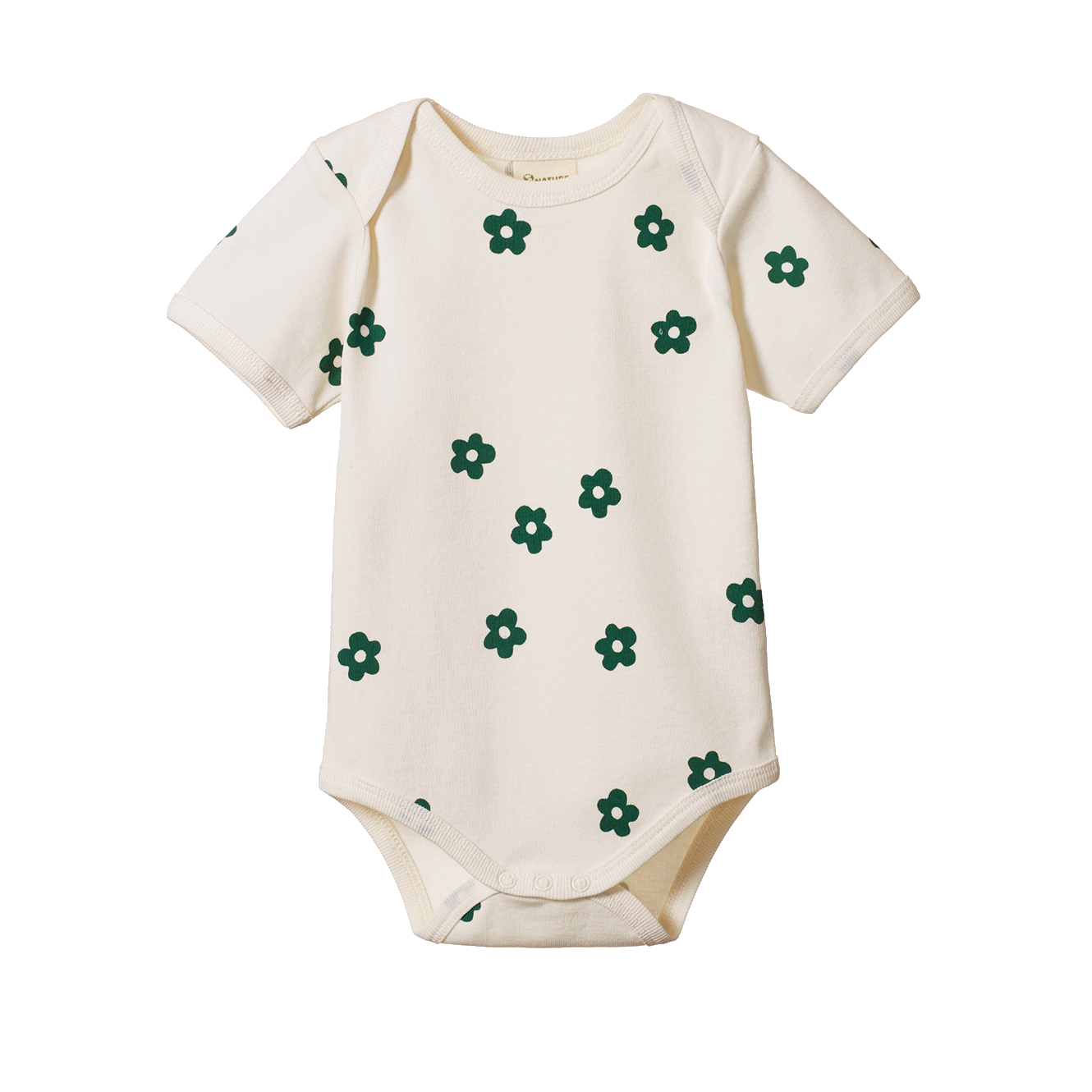 Nature Baby Short Sleeve Bodysuit Flora Natural Print