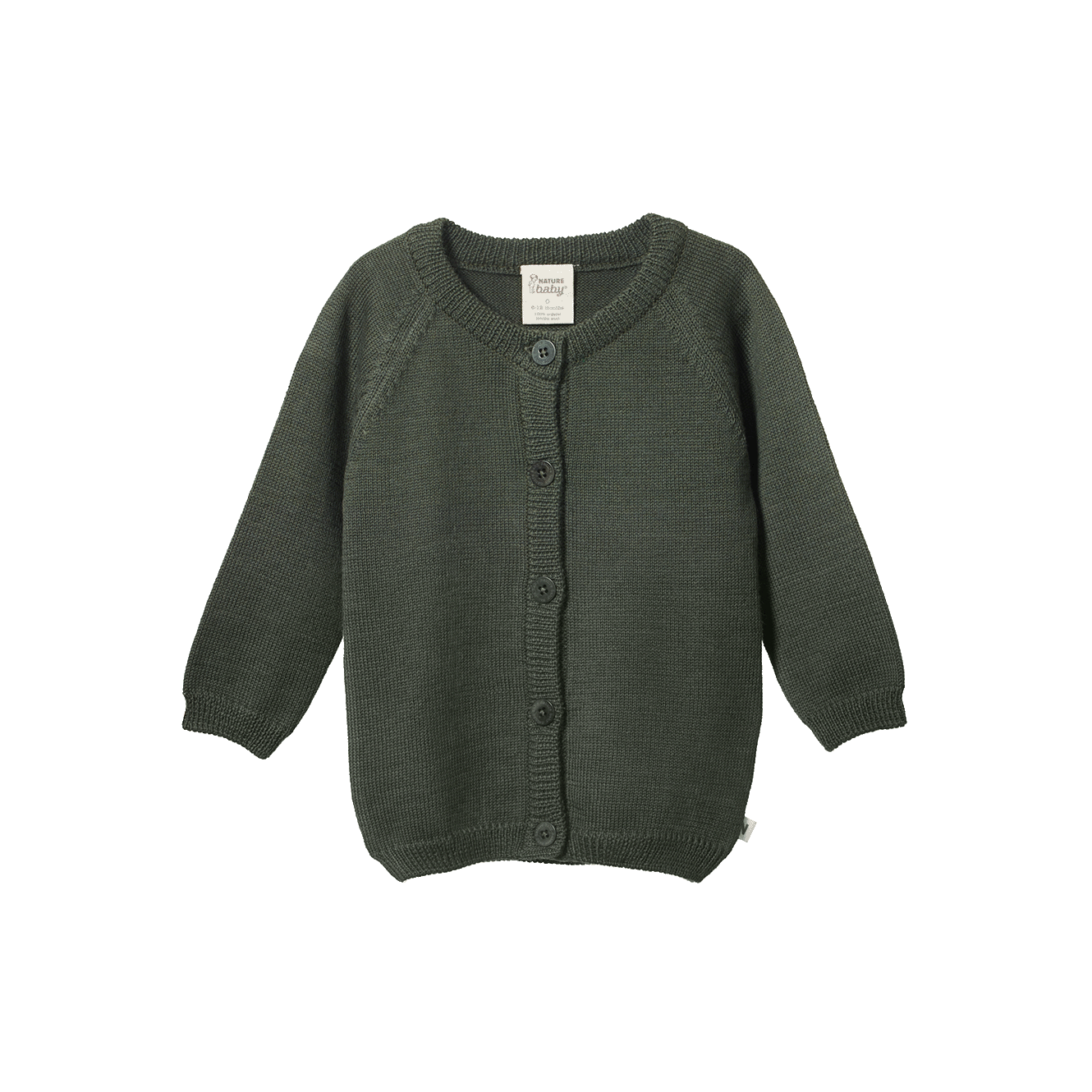 Nature Baby Merino Knit Cardigan Thyme