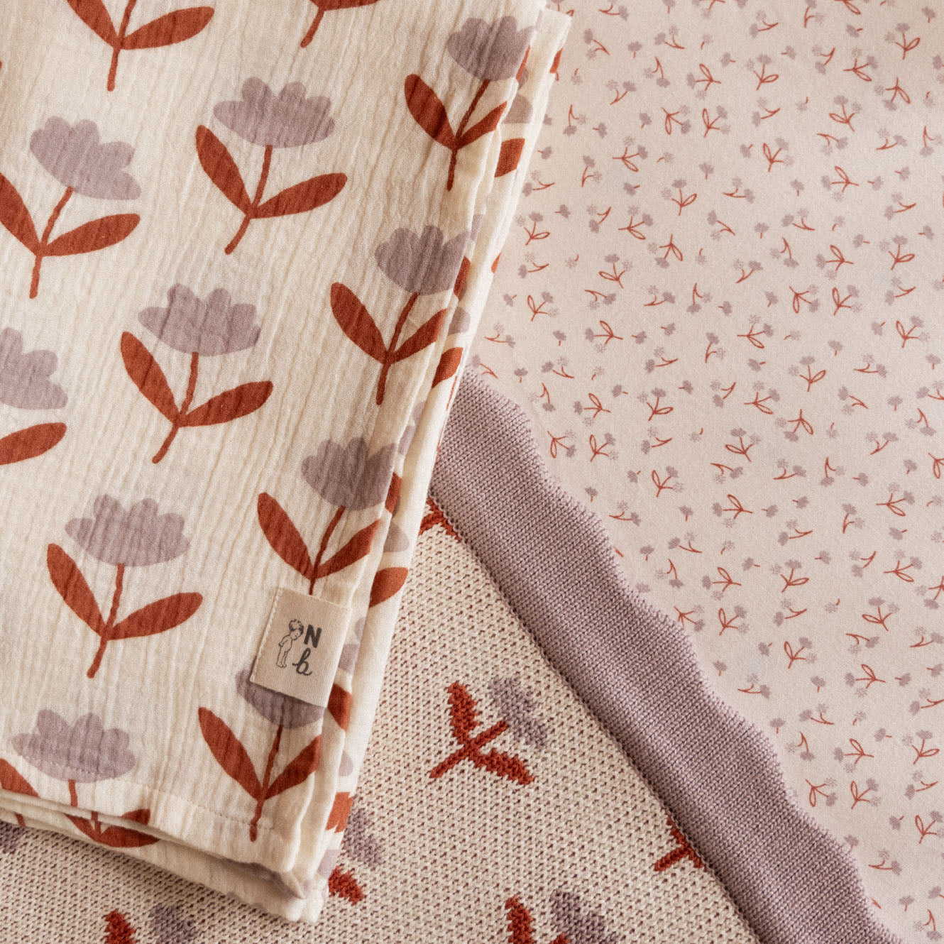 Nature Baby Fitted Sheet Jersey Dandelion Print Cot