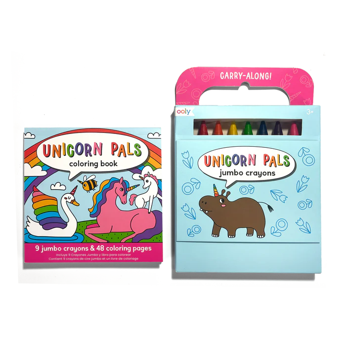 Carry Along Colouring Book & Crayon Set | Unicorn Pals