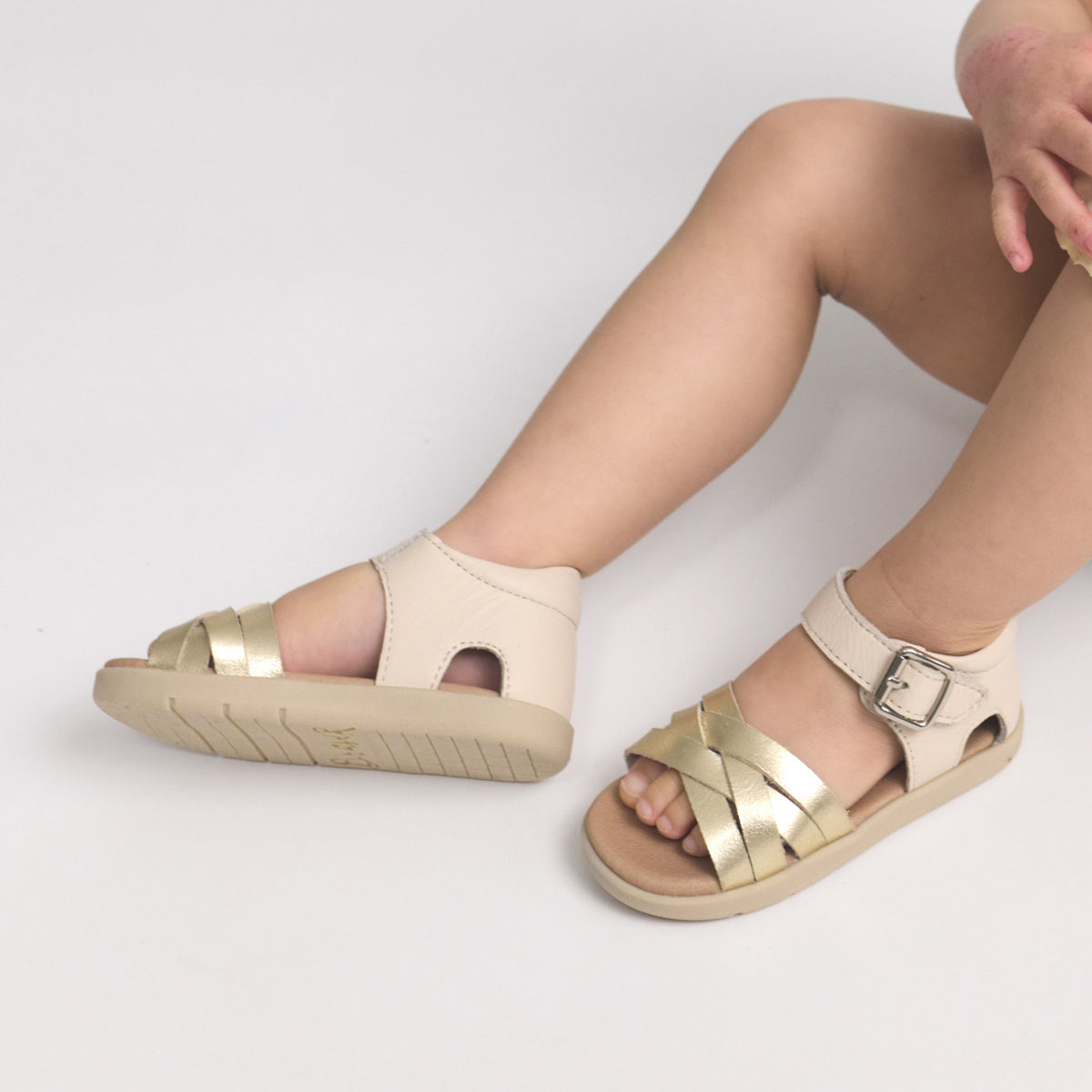 Pretty Brave Toddler Sandal Lily Stone Shine