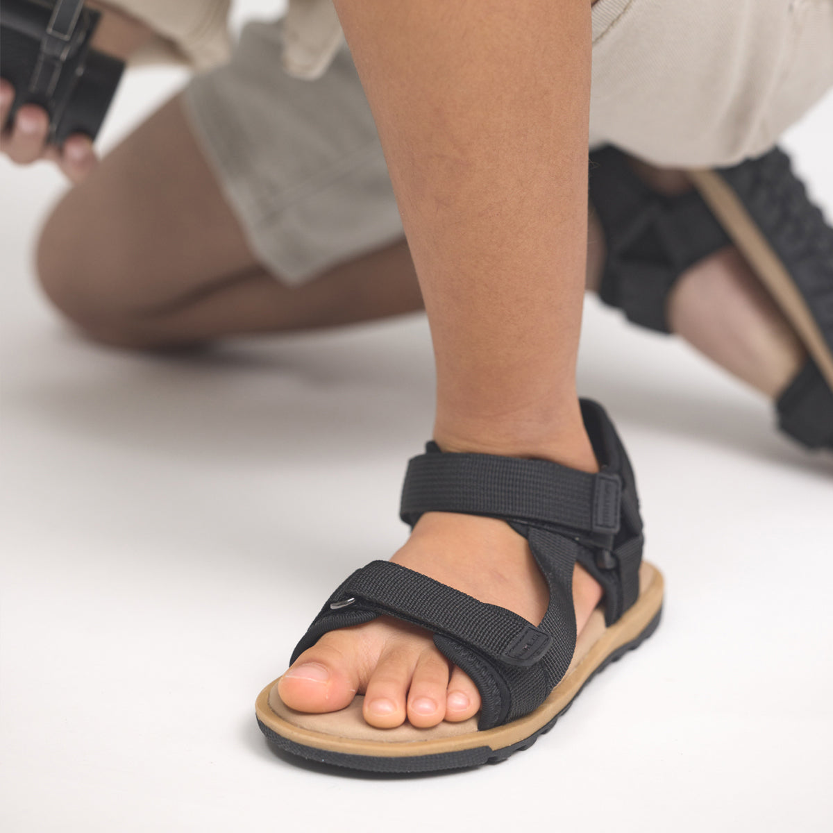Pretty Brave Toddler / Child Sandal Otis Black