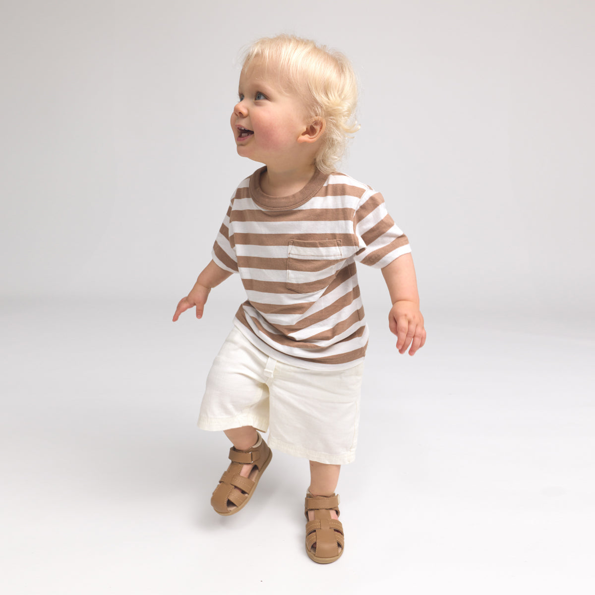 Pretty Brave Toddler Sandal Theo Tan