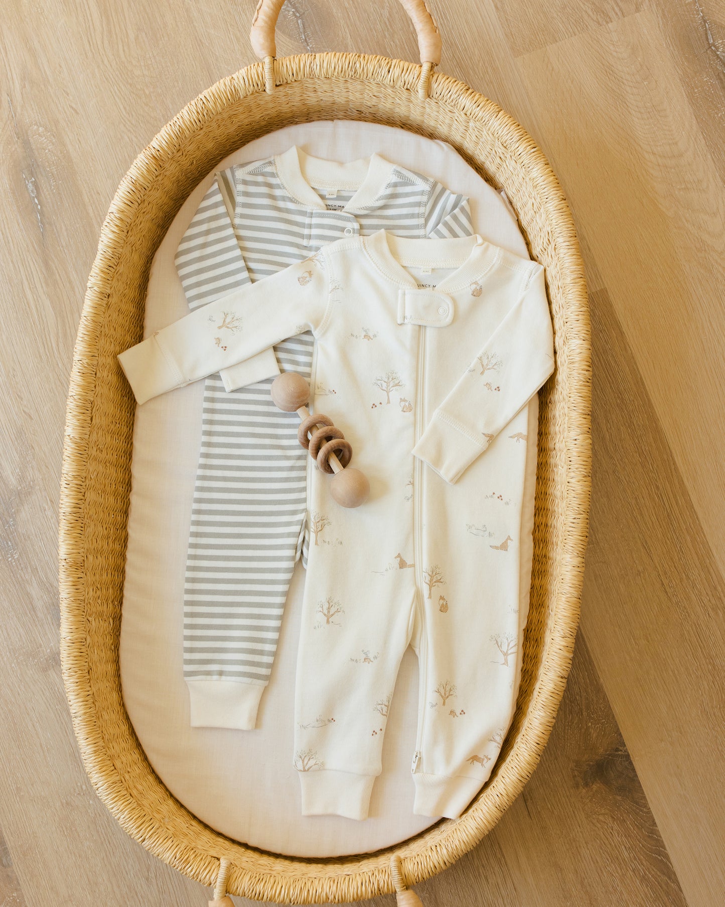 Quincy Mae Zip Long Sleeve Sleeper Footie | Bunnies *Pre-Order*