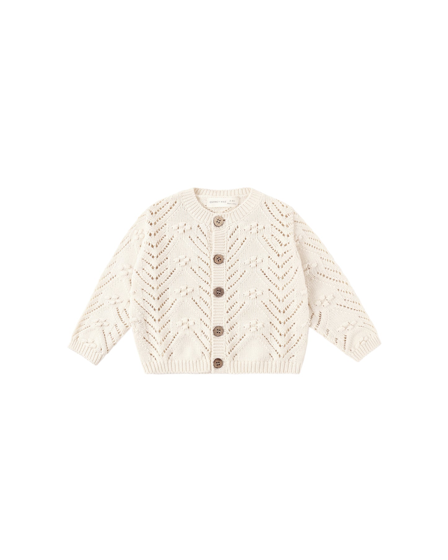 Quincy Mae Knit Cardigan Natural