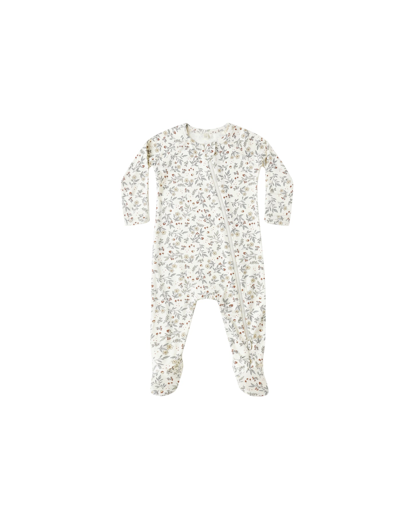 Quincy Mae Bamboo Zip Footie | Woodland *Pre-Order*