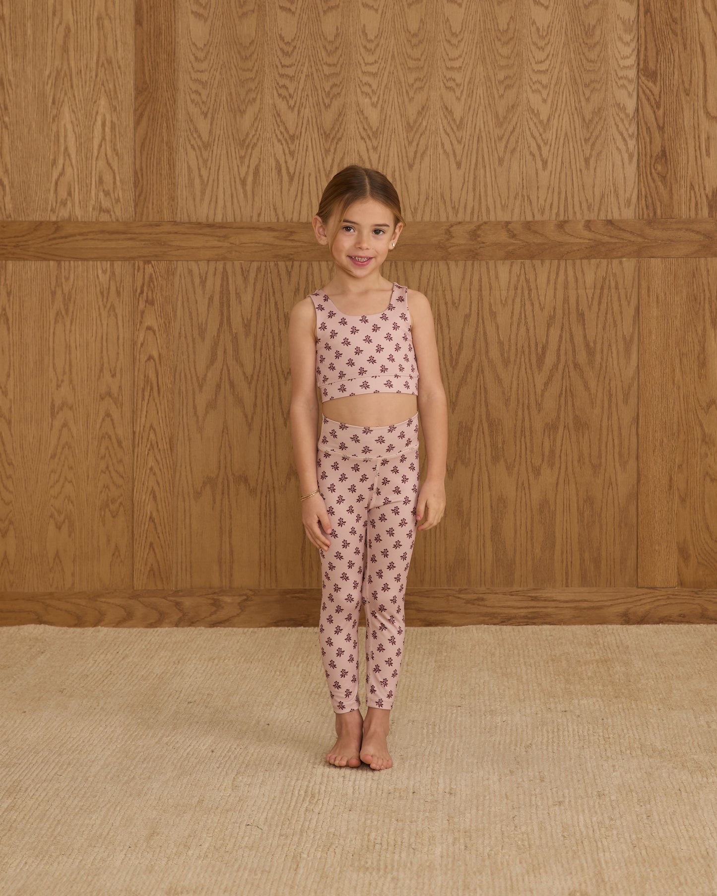 Rylee + Cru Swift Sports Bra | Blush Fleur *Pre-Order*