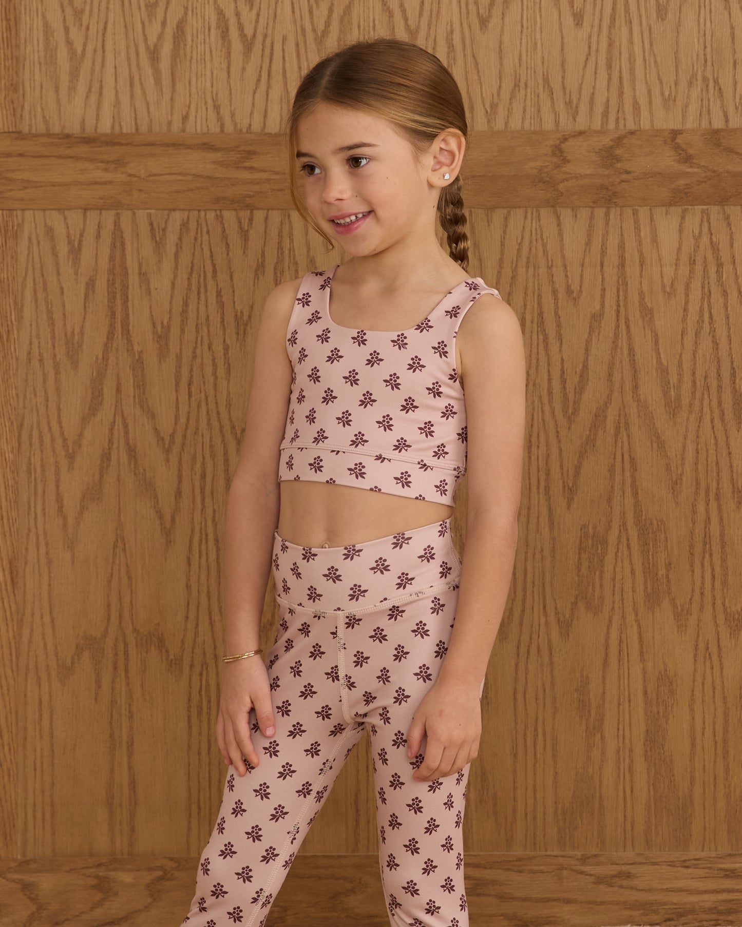 Rylee + Cru Swift Sports Bra | Blush Fleur *Pre-Order*