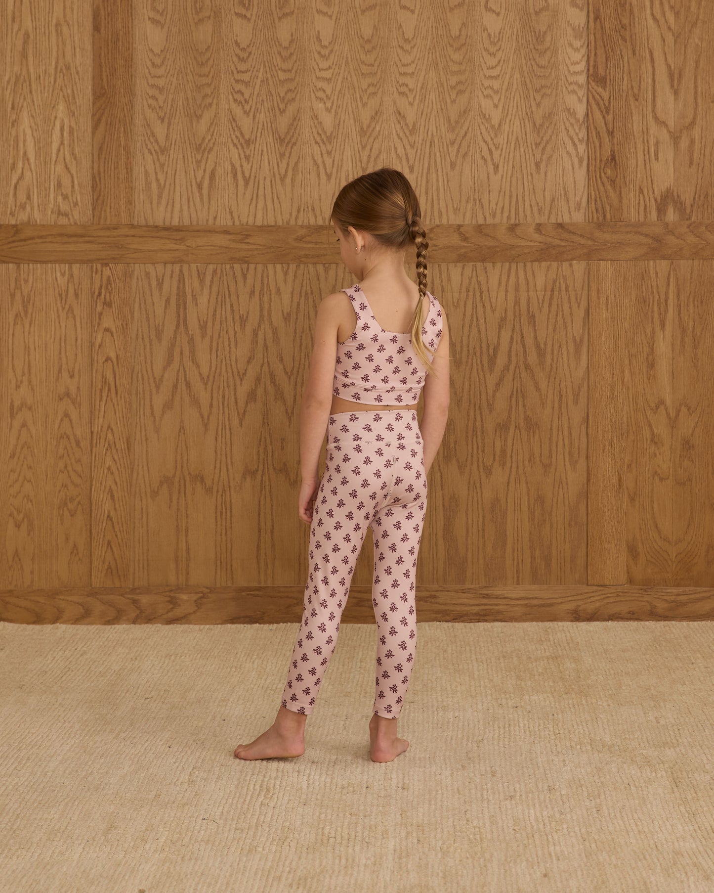 Rylee + Cru Basic Legging | Blush Fleur *Pre-Order*